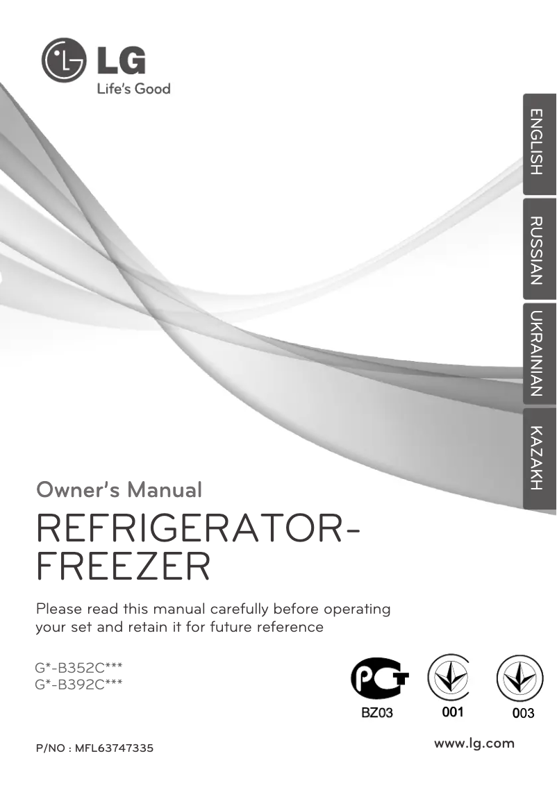 Imagen de la primera página del manual del dispositivo GN-B352CPCA