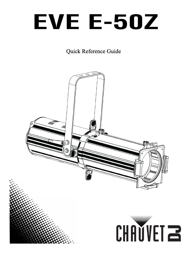 Page 1 de la notice Manuel utilisateur Chauvet EVE E-50Z
