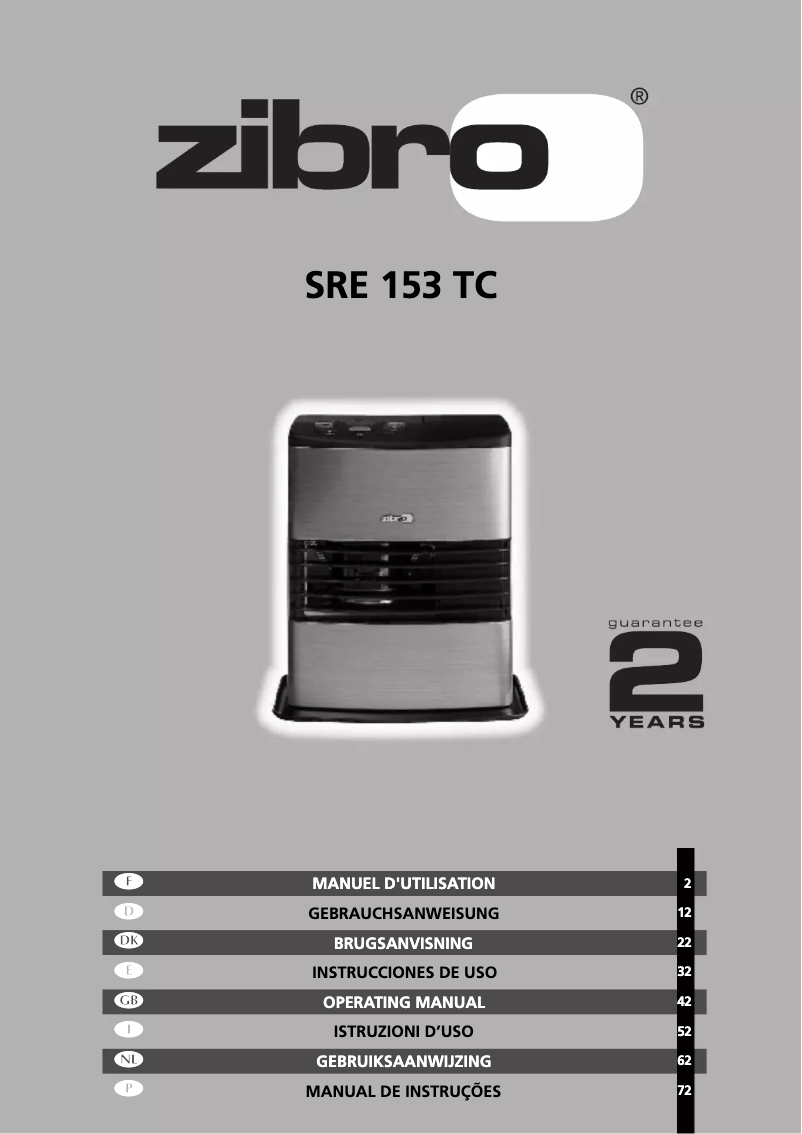 Image de la première page du manuel de l'appareil SRE 153 TC