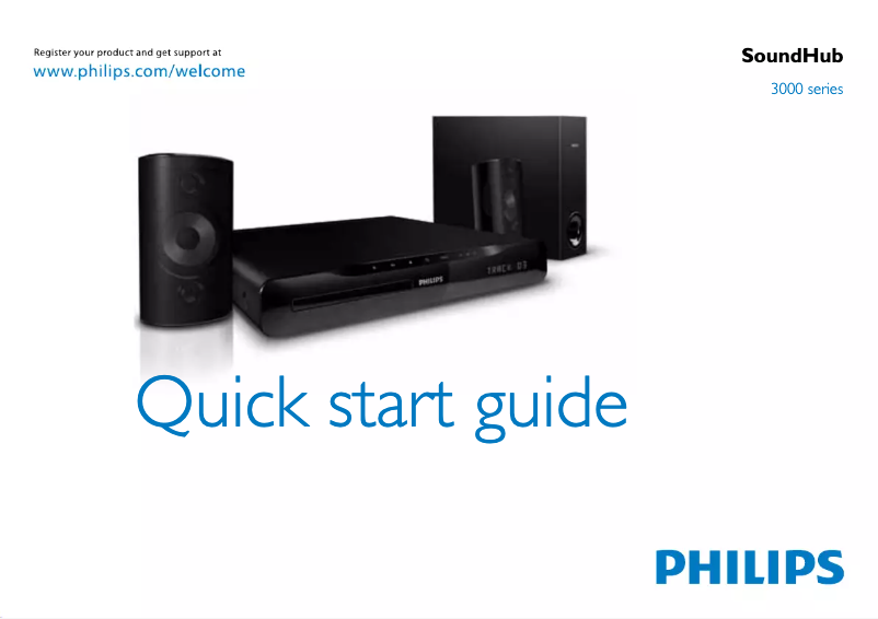 Page 1 de la notice Guide de démarrage rapide Philips HTS3261