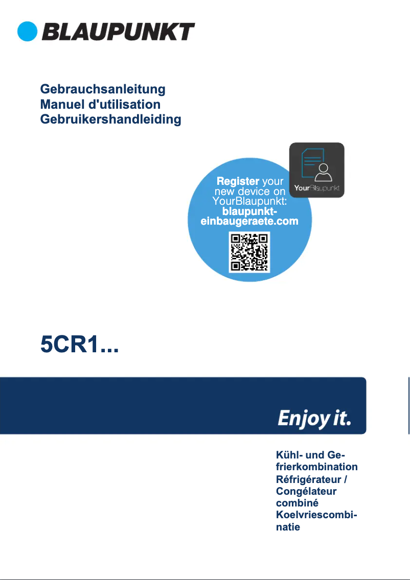 Page 1 de la notice Manuel utilisateur Blaupunkt 5CR186FF0