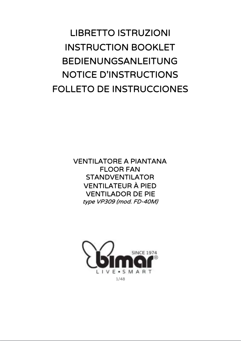 Page 1 de la notice Manuel utilisateur Bimar VP310