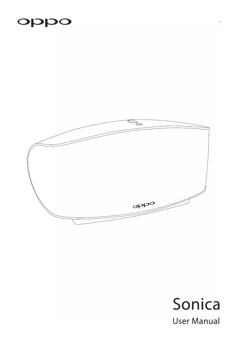 Page 1 de la notice Manuel utilisateur Oppo Sonica