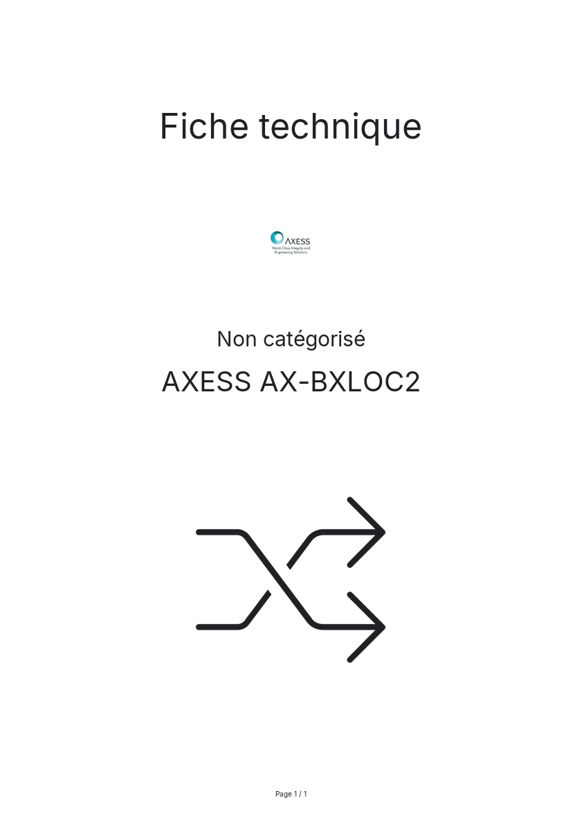Image de la première page du manuel de l'appareil AX-BXLOC2