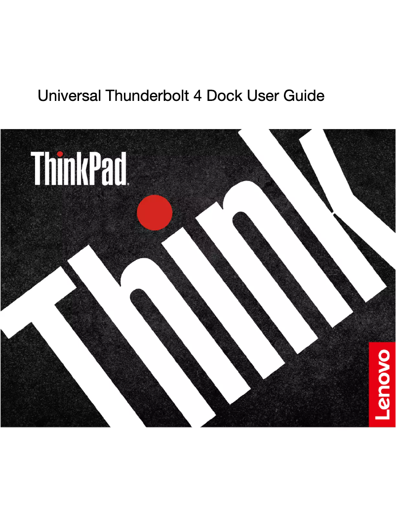 Page 1 de la notice Manuel utilisateur Lenovo ThinkPad Thunderbolt 4 Dock