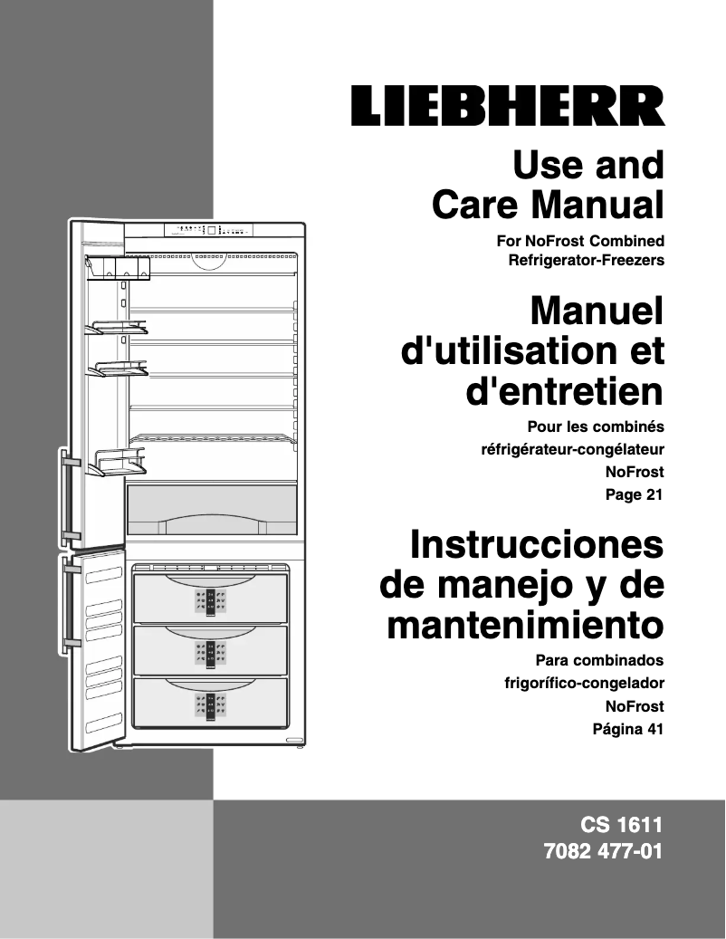 Page 1 de la notice Manuel utilisateur Liebherr CS 1611
