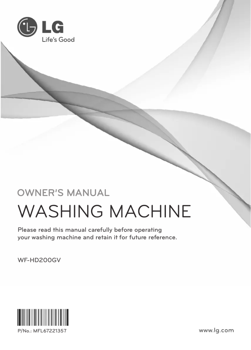 Page 1 de la notice Manuel utilisateur LG WF-HD200GV