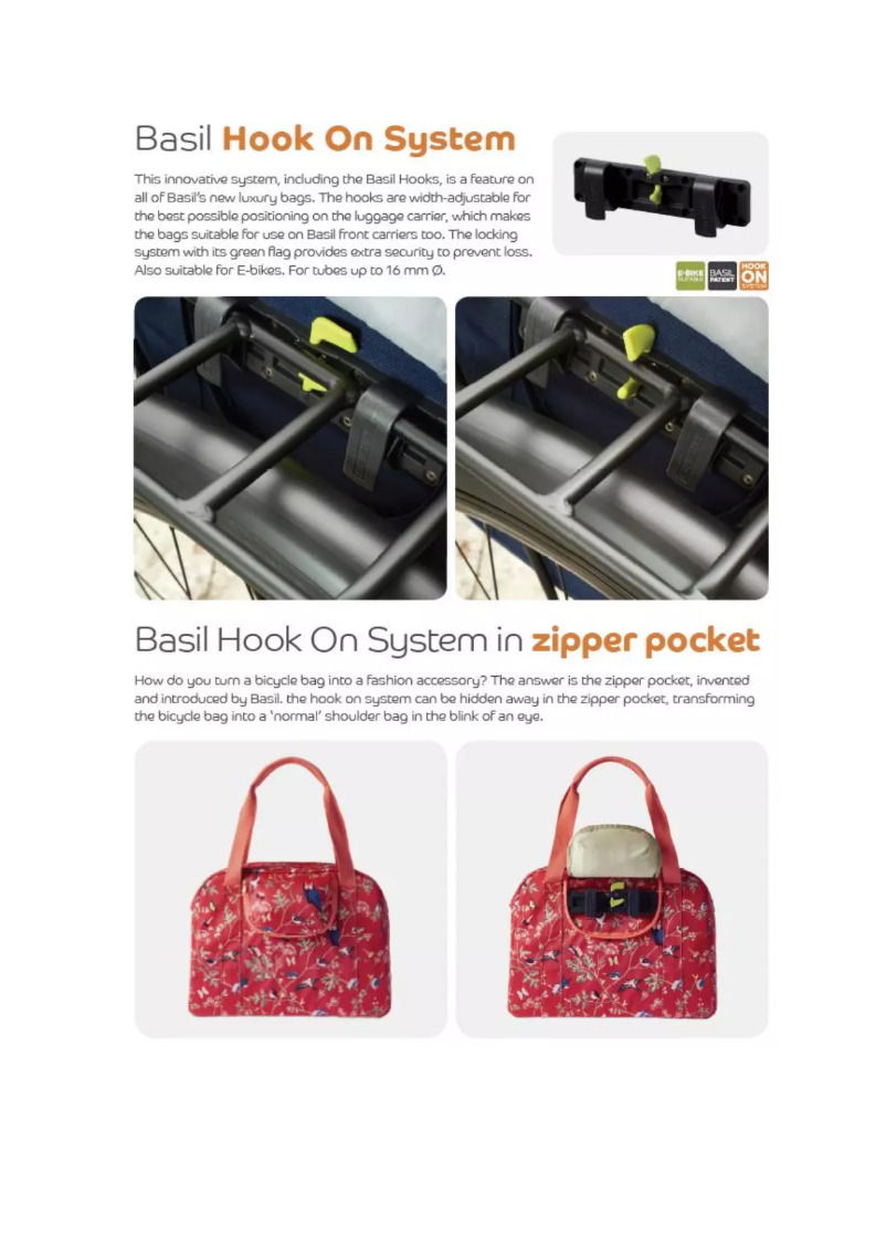Page 1 de la notice Manuel utilisateur Basil Wanderlust Carry All