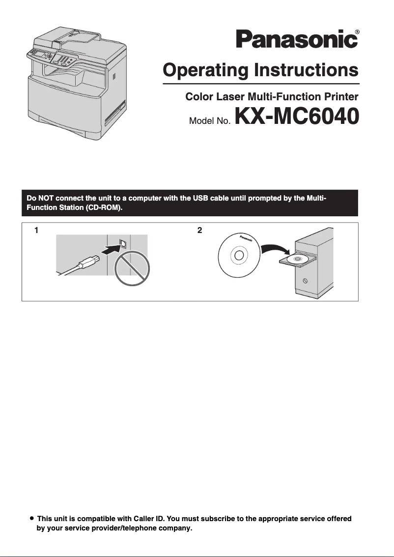 Page 1 de la notice Manuel utilisateur Panasonic KX-MC6040
