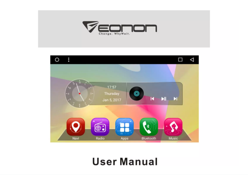 Page 1 de la notice Manuel utilisateur Eonon GA2162