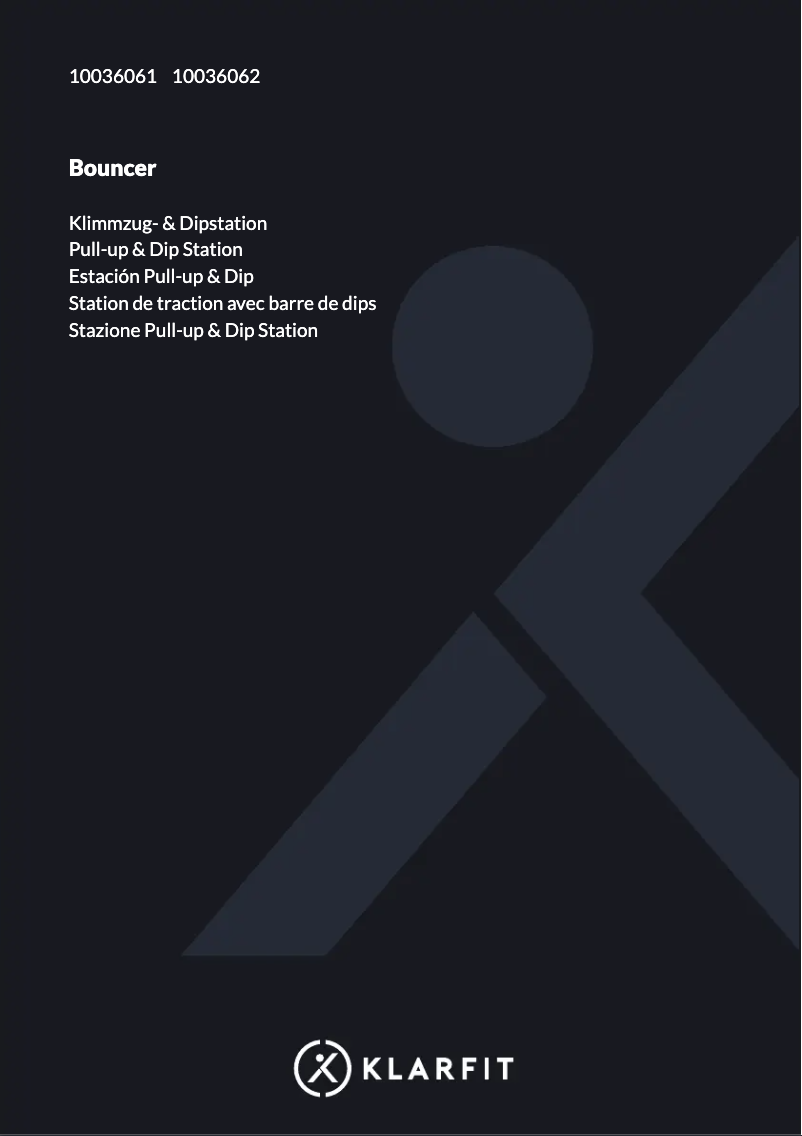 Page n°1 - Manuel utilisateur Klarfit Bouncer