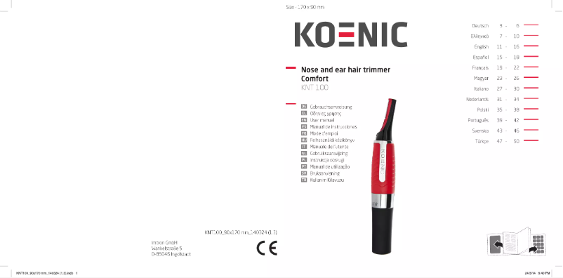 Page n°1 - Manuel utilisateur Koenic KNT 100