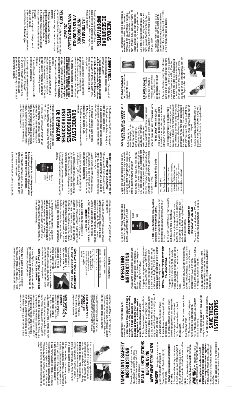 Page 1 de la notice Manuel utilisateur Conair CB522