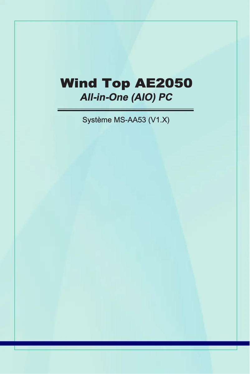Page 1 de la notice Manuel utilisateur MSI Wind Top AE2050