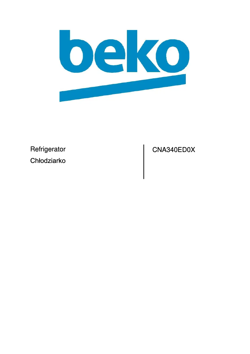 Page 1 de la notice Manuel utilisateur Beko CNA340ED0X
