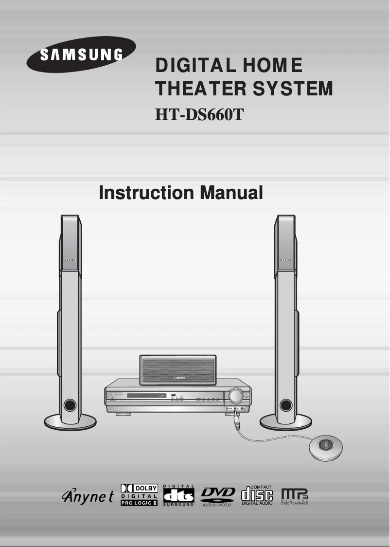 Page 1 de la notice Manuel utilisateur Samsung HT-DS660T