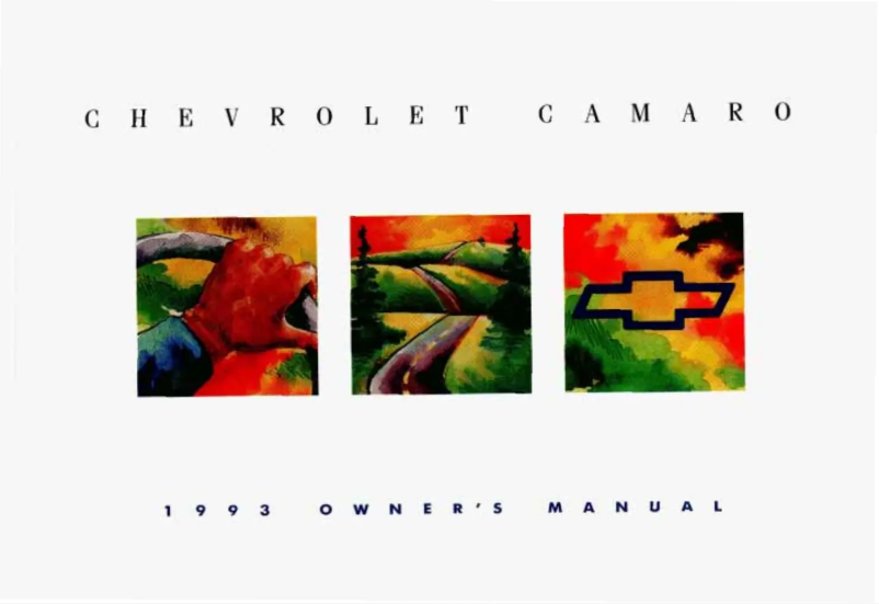 Page n°1 - Manuel utilisateur Chevrolet Camaro (1993)