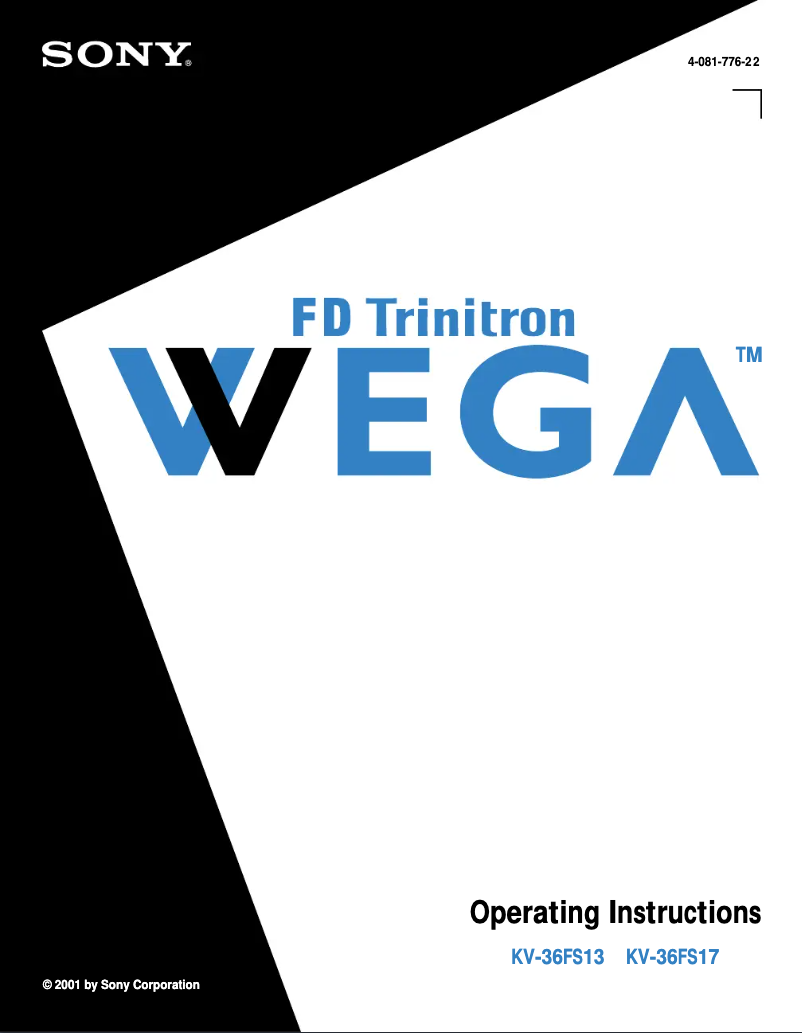 Page 1 de la notice Manuel utilisateur Sony KV-36FS13