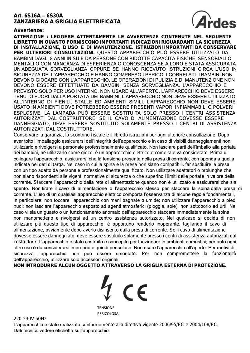 Página 1 del manual Manual de usuario Ardes 6S30A