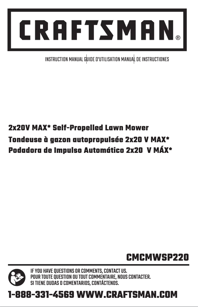 Page n°1 - Manuel utilisateur Craftsman CMCMWSP220