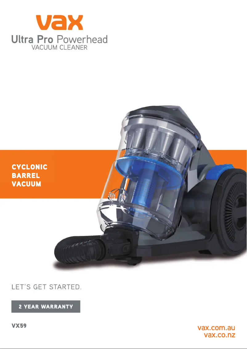 Página 1 del manual Manual de usuario Vax Ultra Pro VX59