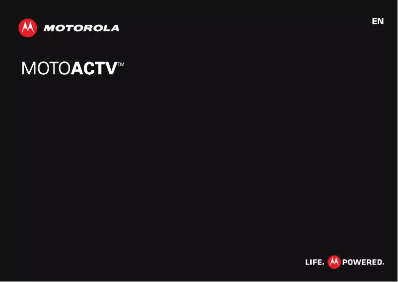 Page 1 de la notice Manuel utilisateur Motorola Motoactv 8 Gb