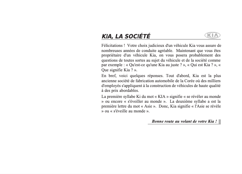Page n°1 - Manuel utilisateur Kia Sedona (2010)
