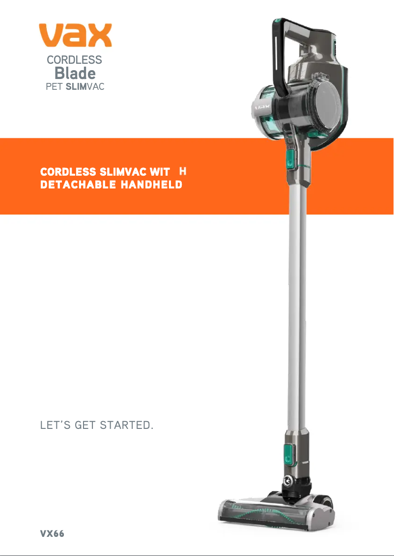 Page n°1 - Manuel utilisateur Vax Blade Pet VX66