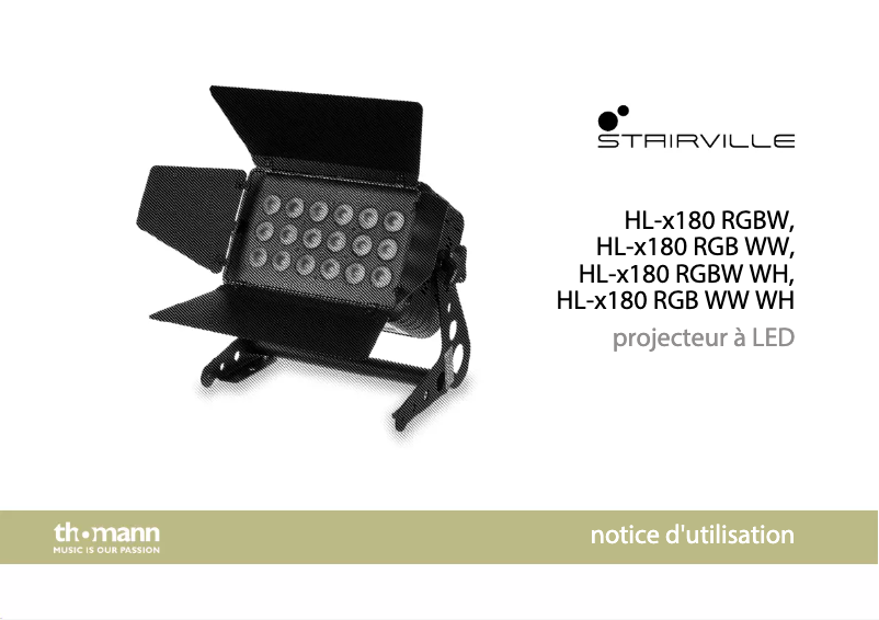 Page 1 de la notice Manuel utilisateur Stairville HL-x180