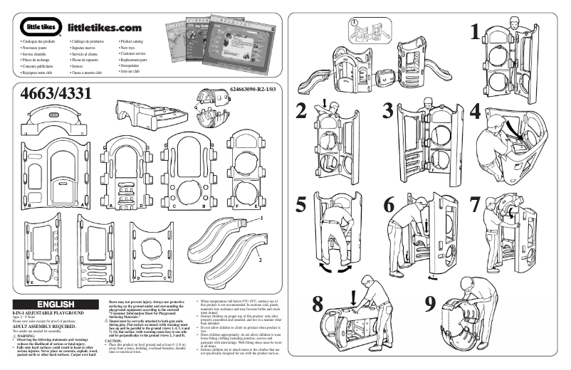 Page 1 de la notice Manuel utilisateur Little Tikes 8in1 4663