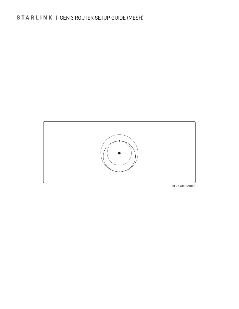 Image de la première page du manuel de l'appareil Router Gen 3