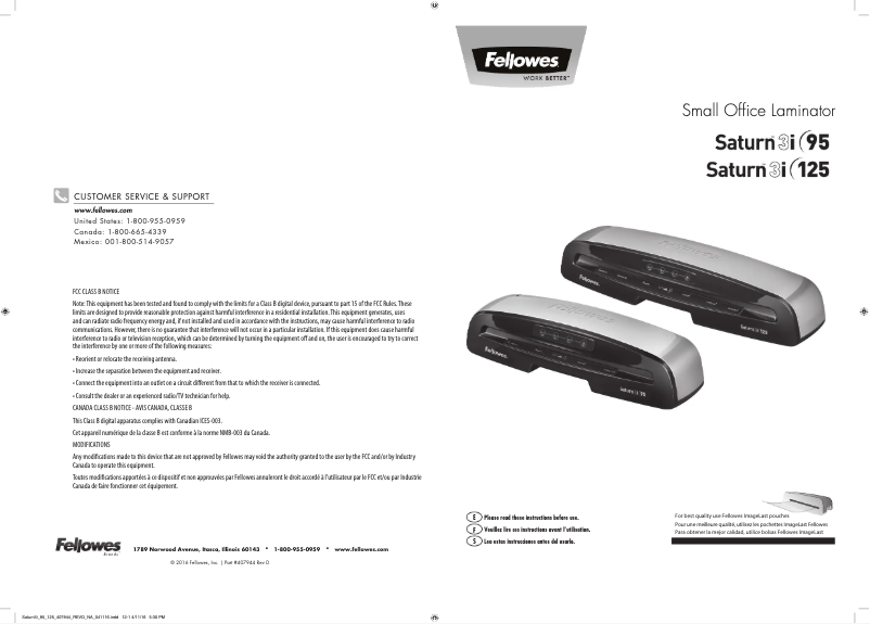 Image de la première page du manuel de l'appareil Saturn SL-95