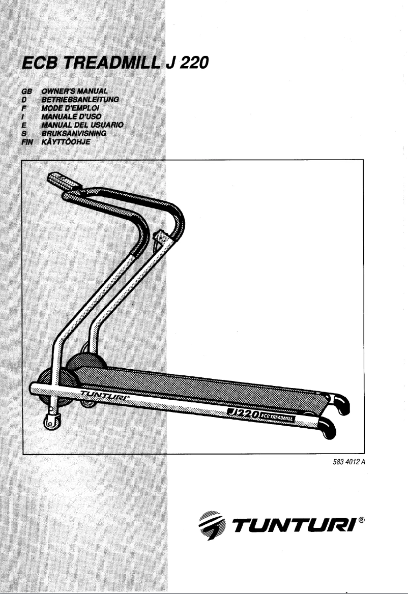 Page n°1 - Manuel utilisateur Tunturi J220