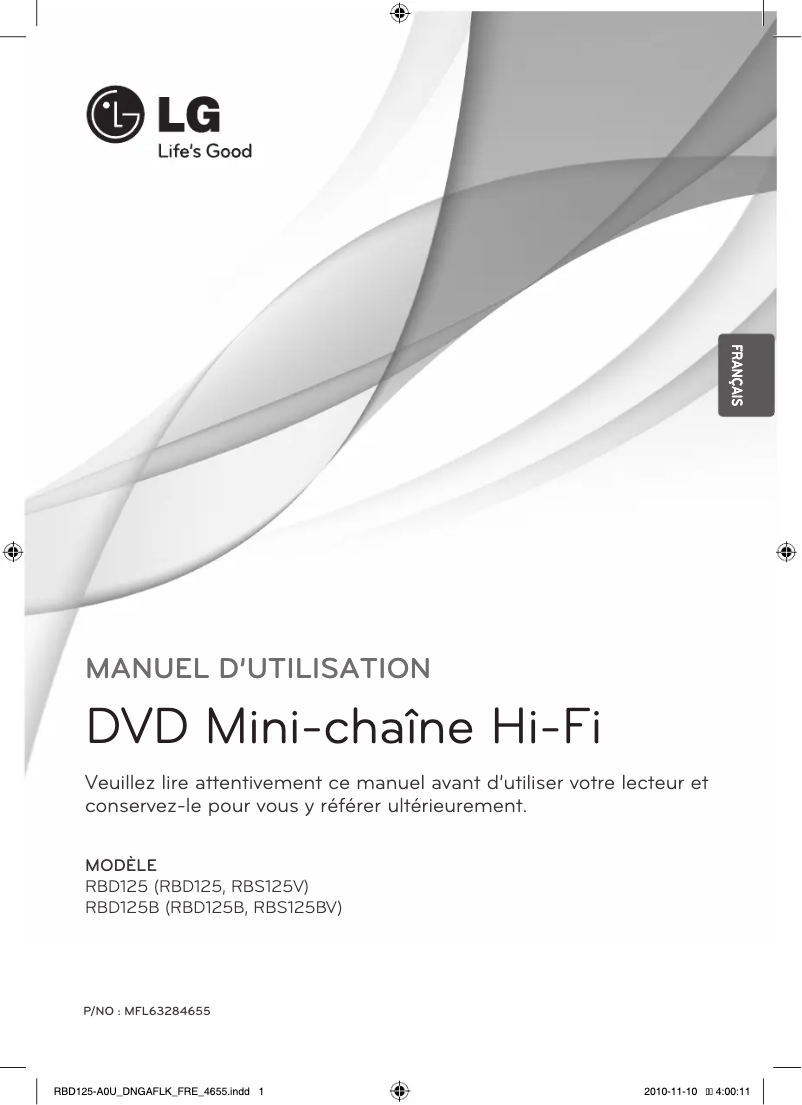 Página 1 del manual Manual de usuario LG RBD125