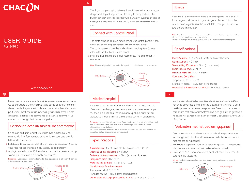 Image de la première page du manuel de l'appareil 34960