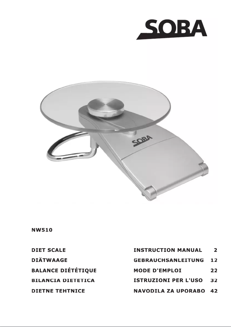 Page n°1 - Manuel utilisateur Soba NW510