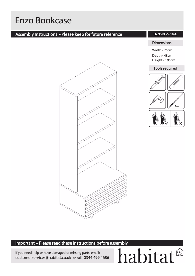 Page 1 de la notice Manuel utilisateur Habitat Enzo