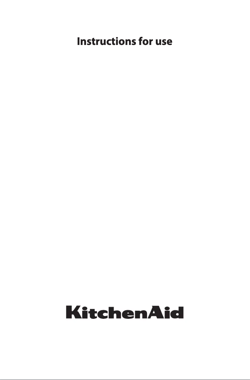 Page n°1 - Manuel utilisateur KitchenAid KOHSS 60602