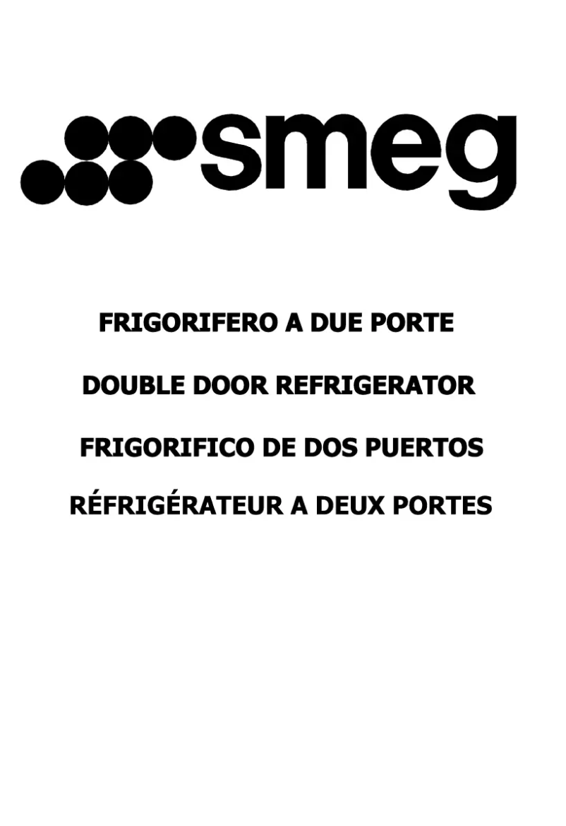 Page 1 de la notice Manuel utilisateur Smeg FD 238 A