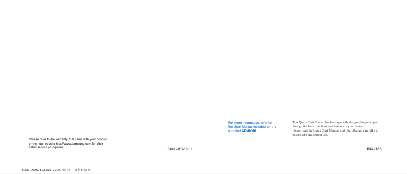 Imagen de la primera página del manual del dispositivo SL820