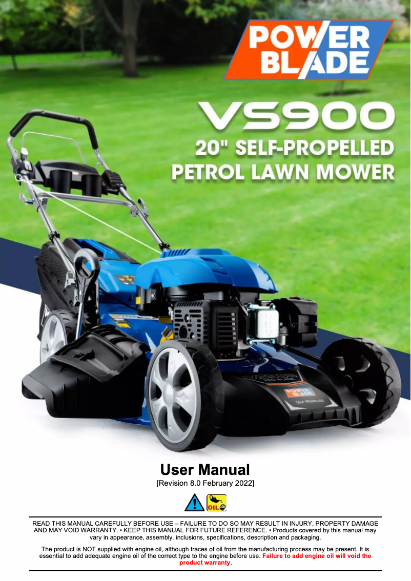 Page 1 de la notice Manuel utilisateur Powerblade VS900