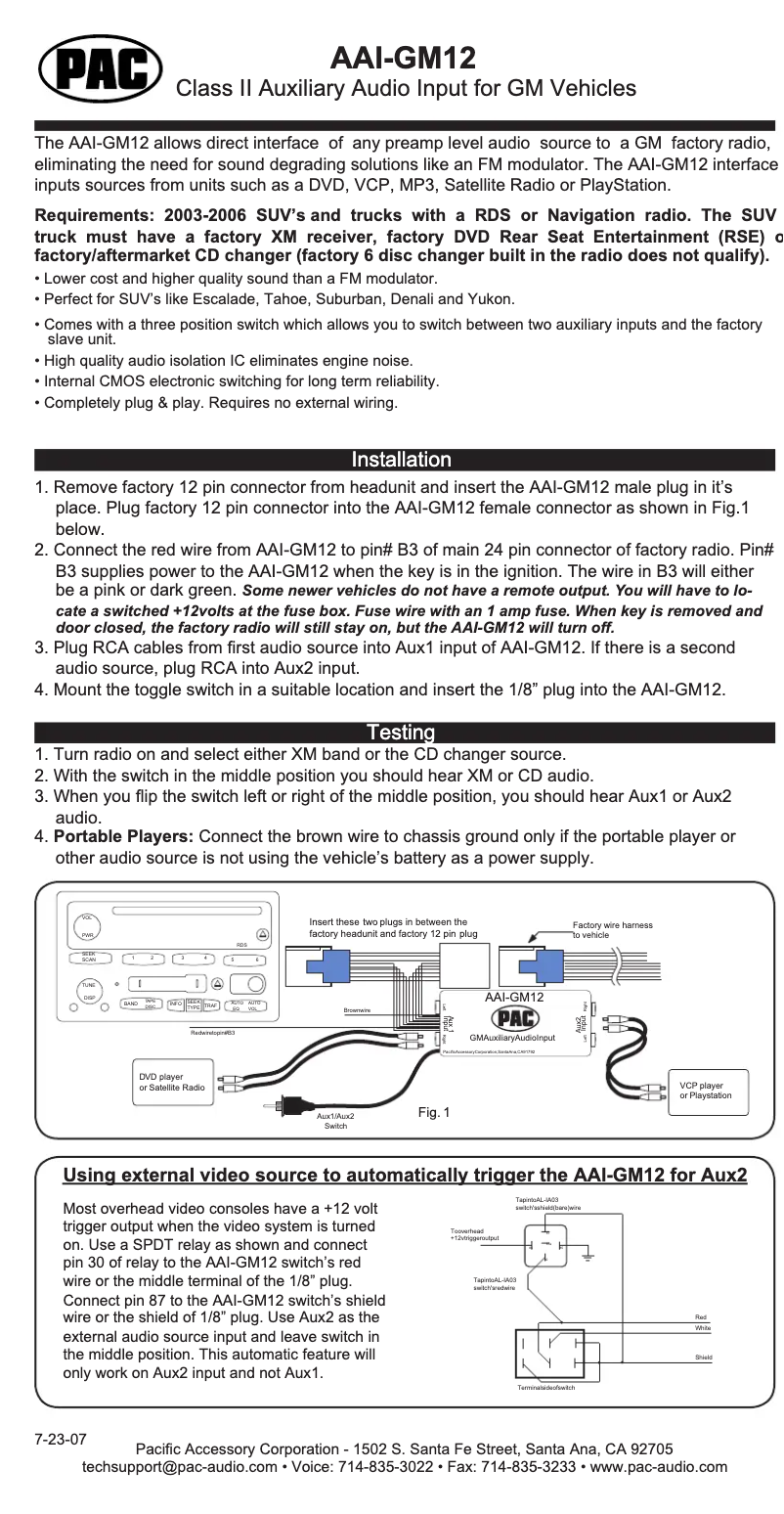 Página 1 del manual Manual de usuario PAC AAI-GM12