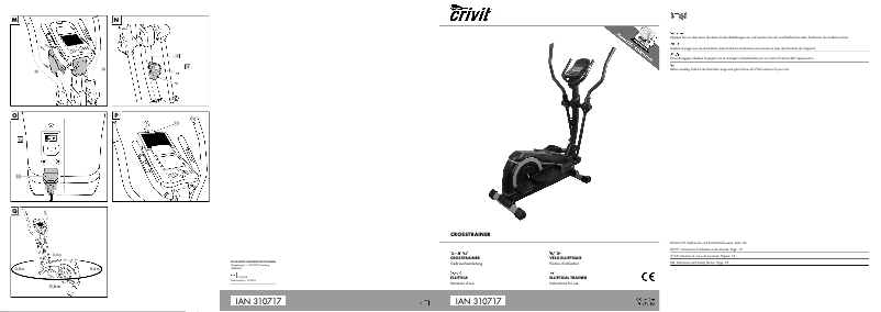 Page 1 de la notice Manuel utilisateur Crivit IAN 310717
