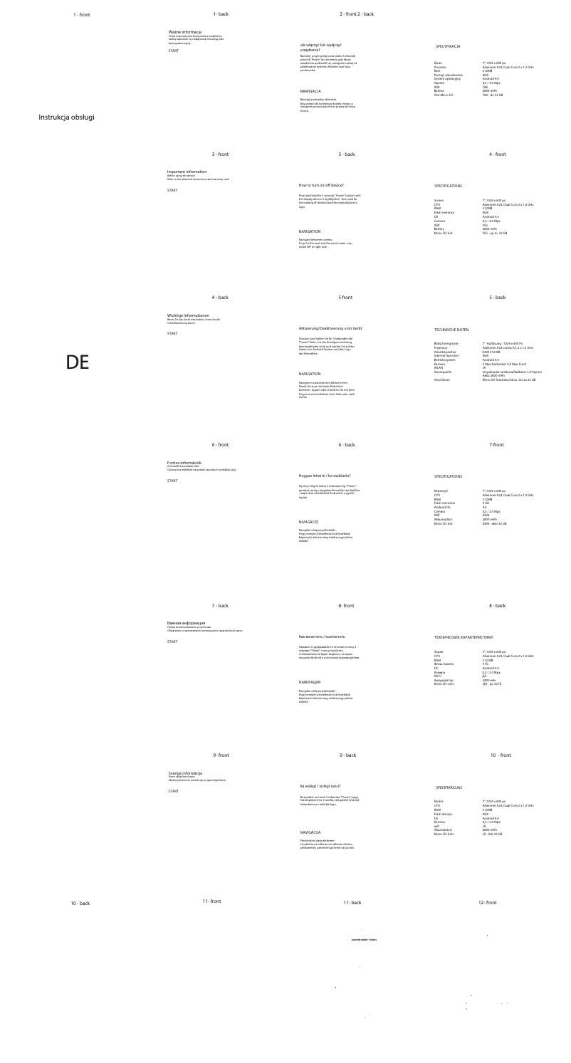 Page n°1 - Manuel utilisateur Cavion Base 7 Dual