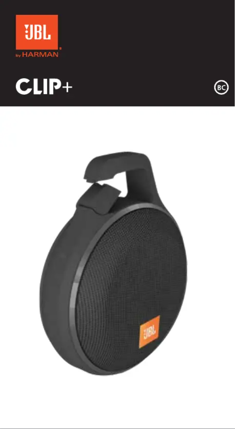 Page 1 de la notice Manuel utilisateur JBL Clip+