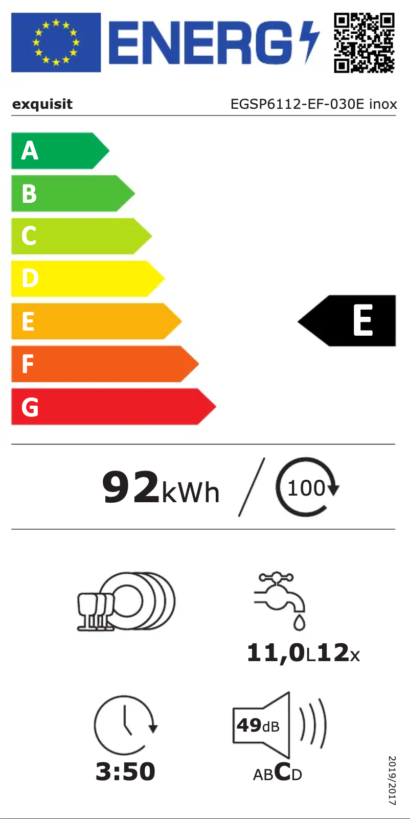 Image de la première page du manuel de l'appareil EGSP6112-EF-030E