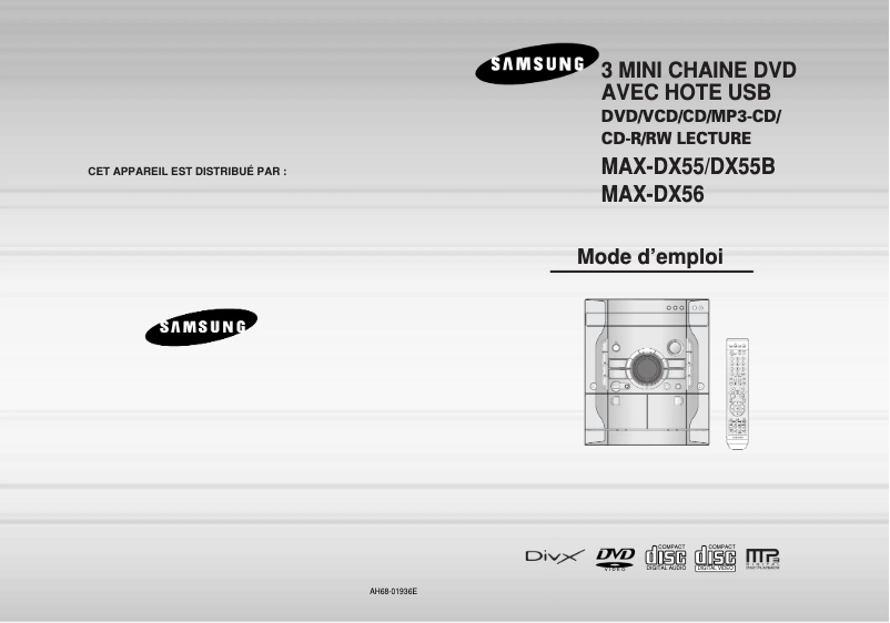 Page 1 de la notice Manuel utilisateur Samsung MAX-DX56