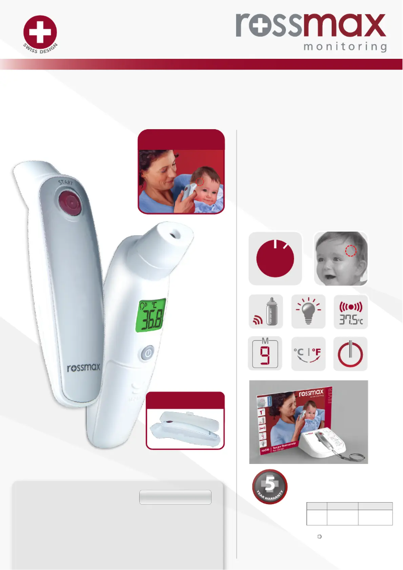 Page 1 de la notice Brochure Rossmax HA500