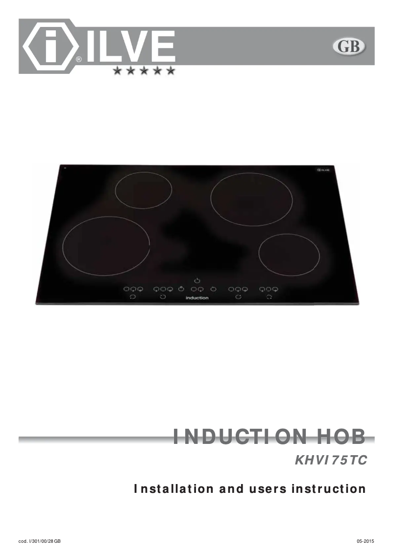 Page 1 de la notice Manuel utilisateur Ilve KHVI75TC