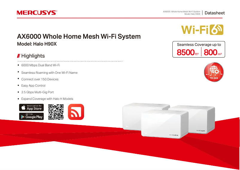 Página 1 del manual Ficha técnica Mercusys Halo H90X